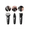 Tıraş Makinesi 3 Başlıklı T Başlıklı Hassas Ciltlere Özel Saç Sakal Vücut Kulak ve Burun