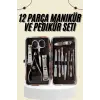 Tırnak Bakımı Tırnak Makası Profesyonel 12 Parça El Ayak Manikür Pedikür Seti