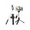 Tripod Selfie Çubuğu Bluetooth Kumandalı Kablosuz Led Işıklı