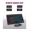 Türkçe Q Klavye Düzenli RGB Kablosuz Klavye Mouse Set