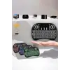 TV Uyumlu Mini Klavye Q Klavye Işıklı Tüm Cihazlara Uyumlu