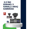 Üç Kameralı Araç Kamerası Full HD Gece Görüş  G-Sensör
