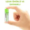 Usb Şarjlı 1450mah Aa 1.2v Lityum Kalem Pil 2’li Set Dönüşümlü Batarya