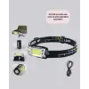 USB Şarjlı Mini LED KAFA Feneri 50m Odak 150m Geniş Aydınlatm
