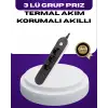 USB Yuvalı Anahtarlı Üçlü Priz 2 Metre Kablolu