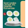 Uzaktan Kumanda İle Kontrol Edilebilen Yapışkanlı 3 Lü Kablosuz Led Spot Lamba