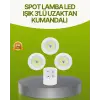 Uzaktan Kumandalı 3 Lü Kablosuz Led Spot Lamba Seti Yapışkanlı Pratik Kullanım
