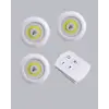 Uzaktan Kumandalı 3 Lü Kablosuz Led Spot Lamba Seti Yapışkanlı Pratik Kullanım