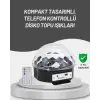 Uzaktan Kumandalı RGB LED Disko Topu Bluetooth Hoparlörlü