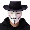 Vendetta Maske ve Şapka Seti – Anonim Stil Parti Maskesi