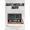 Vintage Nostaljik Radyo AUX USB SD Kart Girişli Şarjlı Bluetooth Bağlantılı