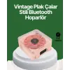 Vintage Tarz Bluetooth Hoparlör – Gece Işığı ve Zaman Göstergeli