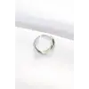Yassı Silver Renk Ayarlanabilir Yüzük
