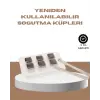 Yeniden Kullanılabilir 304 Çelik Metal Buz Küpleri 4lü Set