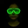 Yeşil LED Işıklı Parti Gözlüğü – Neon 3 Modlu