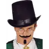 Yetişkinler İçin Siyah Renk Ringmaster Sihirbaz Şapkası Silindir Şapka