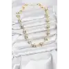 Yıldız Model Pirinç Gold Renk Kadın Kolye
