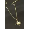 Yıldız Taşlı Uçlu Kolye