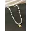 Yıldız Top Zincir Çelik Kolye