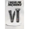 Yüksek Performanslı 3 Başlıklı Profesyonel Şarjlı Islak ve Kuru Kullanıma Uygun
