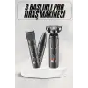 Yüksek Performanslı 3 Başlıklı Profesyonel Şarjlı Islak ve Kuru Kullanıma Uygun