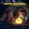 Yumuşak Dokulu Çok Renkli Ördek Gece Lambası Dekoratif Masa Lambası