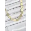 Yuvarlak Plaka Model Gold Renk Kadın Kolye
