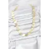 Yuvarlak Plaka Model Gold Renk Kadın Kolye