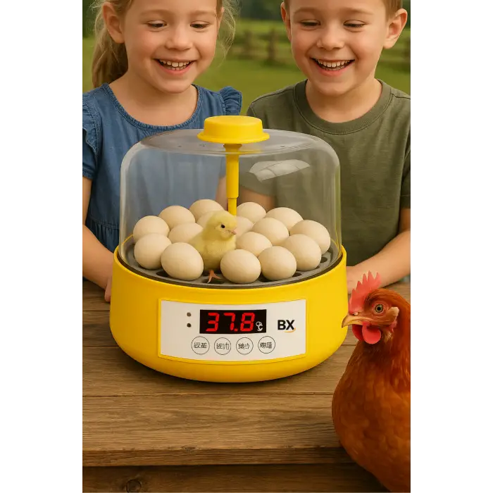 Tam Otomatik Ev Tipi Kuluçka Makinesi Isı ve Nem Ayarlı Gün Sayaçlı