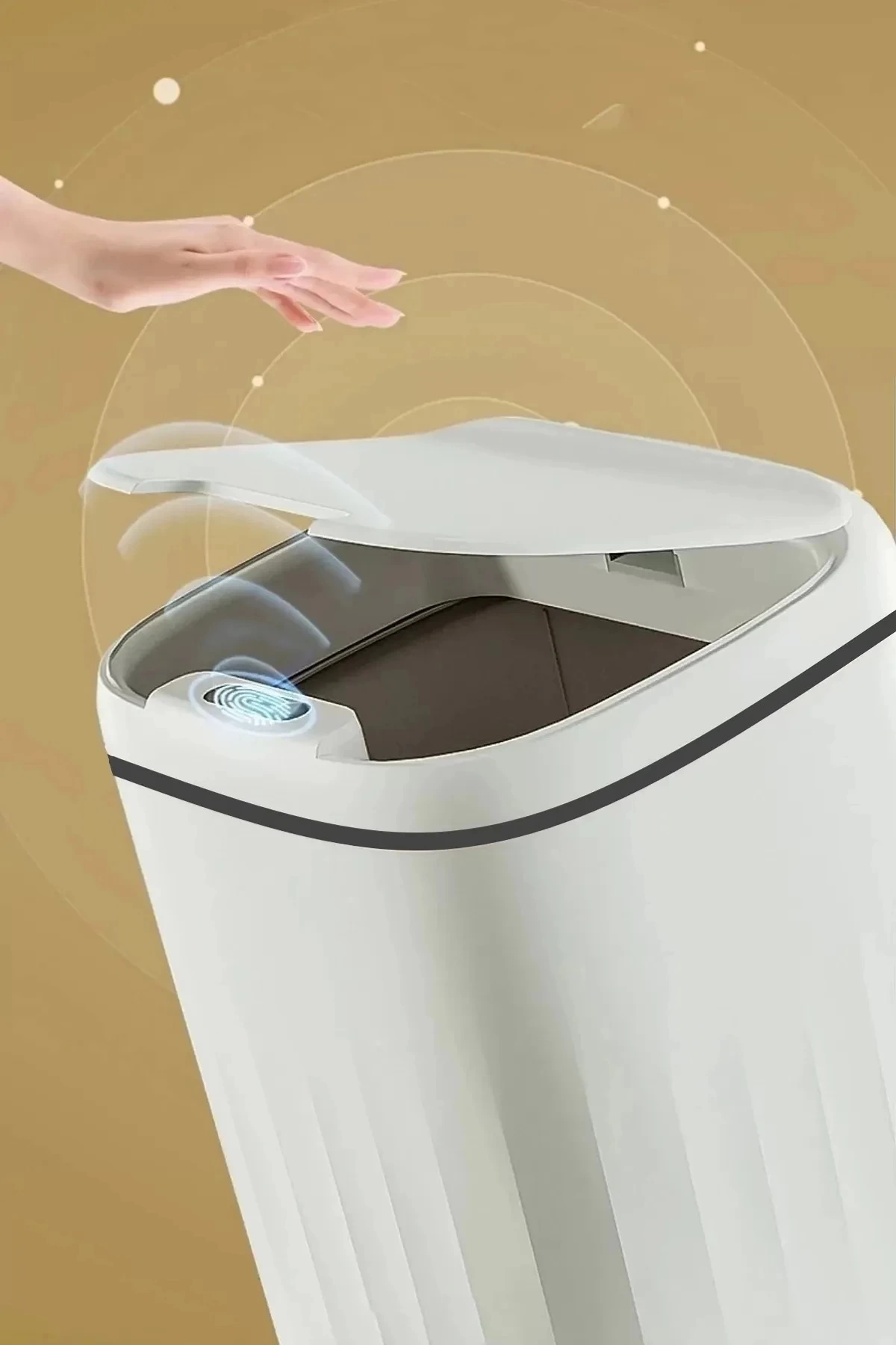20 Lt Sensörlü Çöp Kovası – Akıllı Antibakteriyel Pilli Otomatik Kapaklı 4 Kalem Pil Dahil