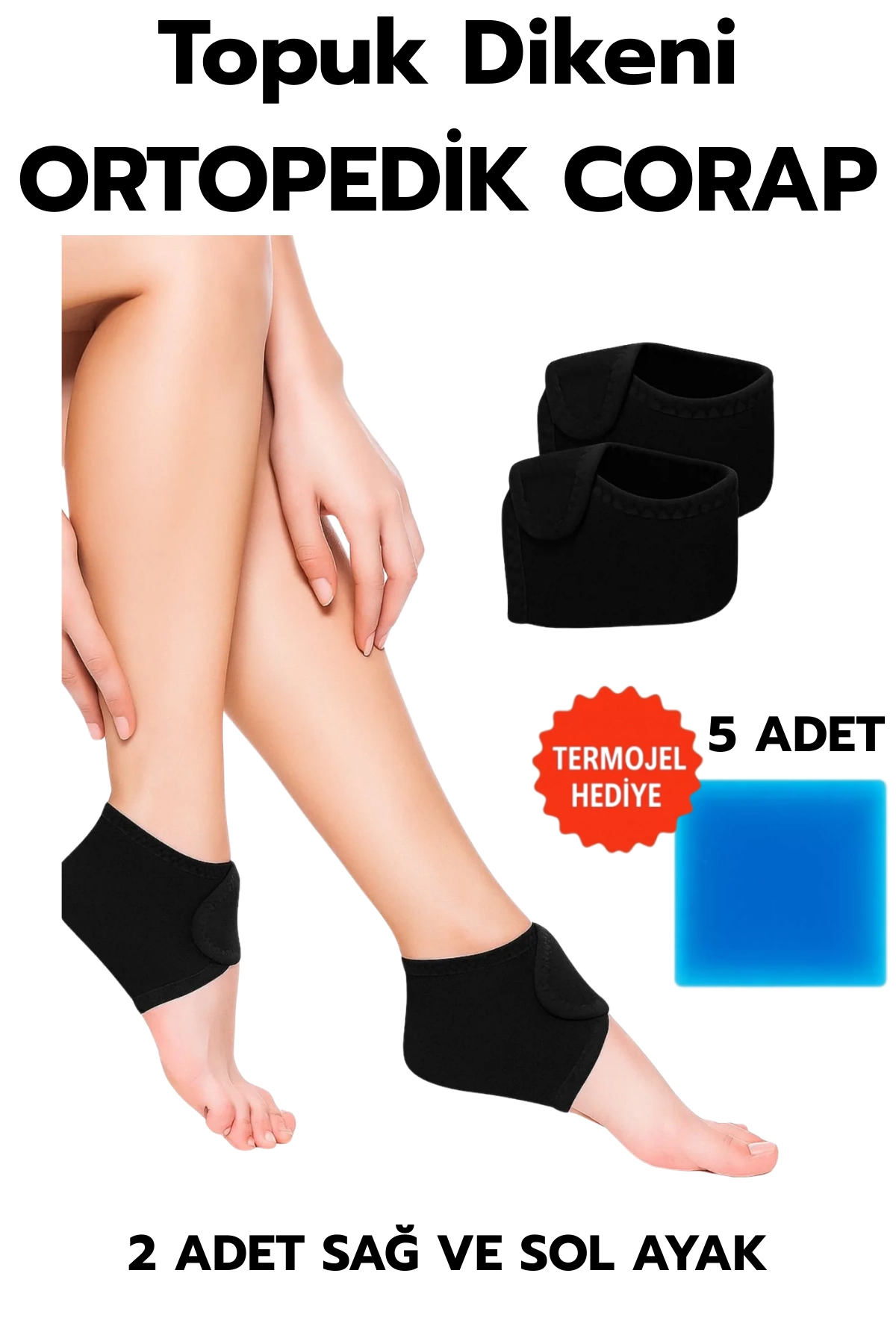 2li Topuk Dikeni Silikon Tabanlı Ortopedik Çorap Ağrı Azaltıcı Çatlak Nasır Ayak Destek Çorapları