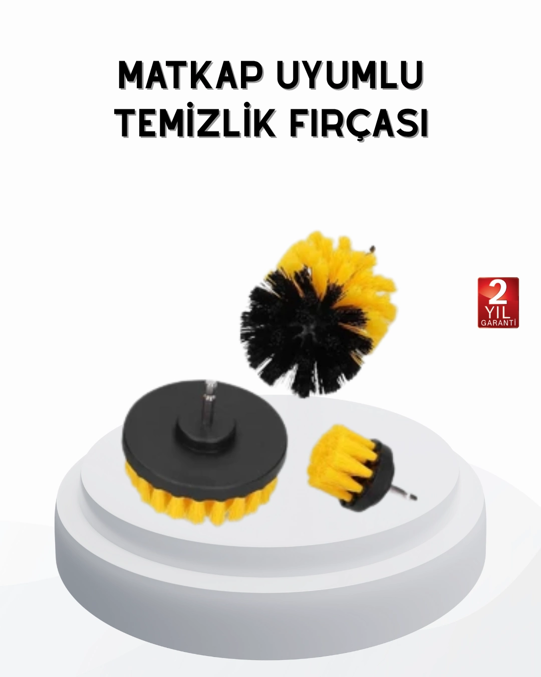 3’lü Matkap Temizlik Fırçası Seti – Banyo, Mutfak ve Araç Jantı İçin Etkili