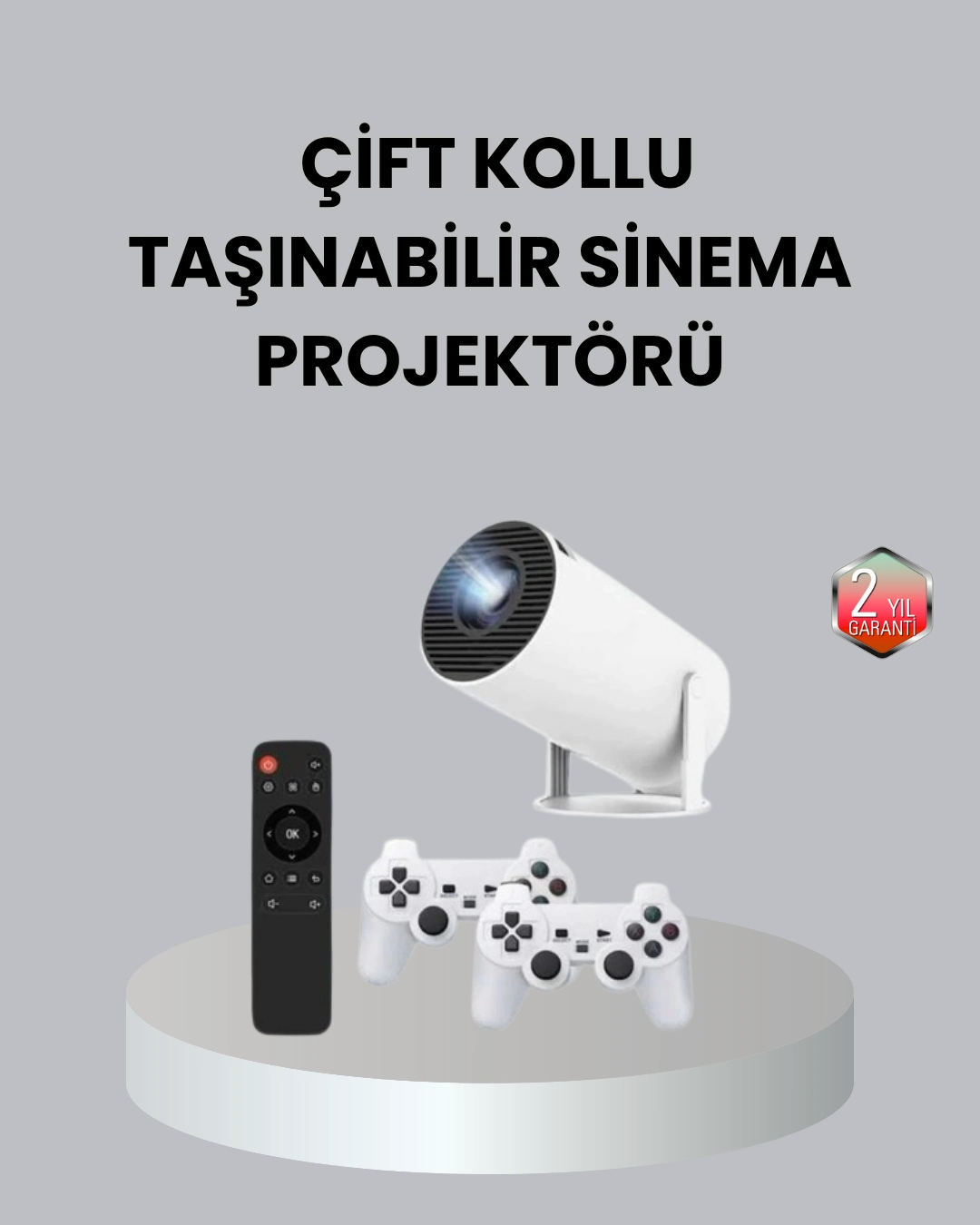 4K Wi-Fi 6 Projeksiyon Cihazı – 10.000+ Oyun Desteği, Kablosuz Bağlantı ve Çoklu Giriş Portları