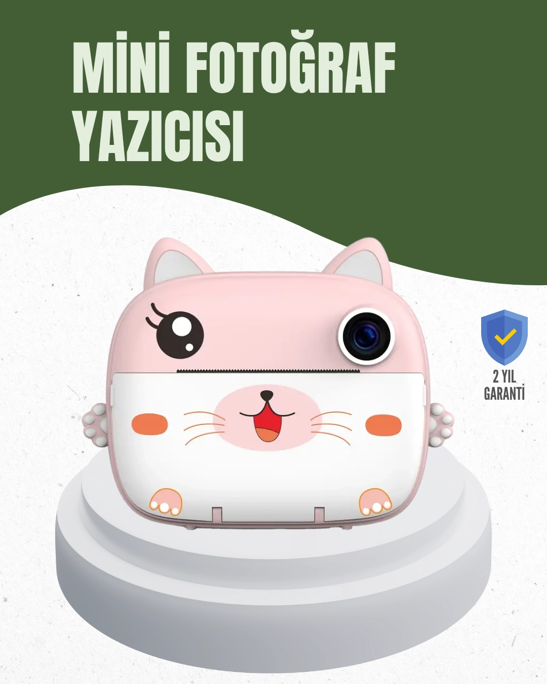 64GB TF Kart Destekli Çoklu Dil Seçeneği Sunan Anında Baskı Kamera