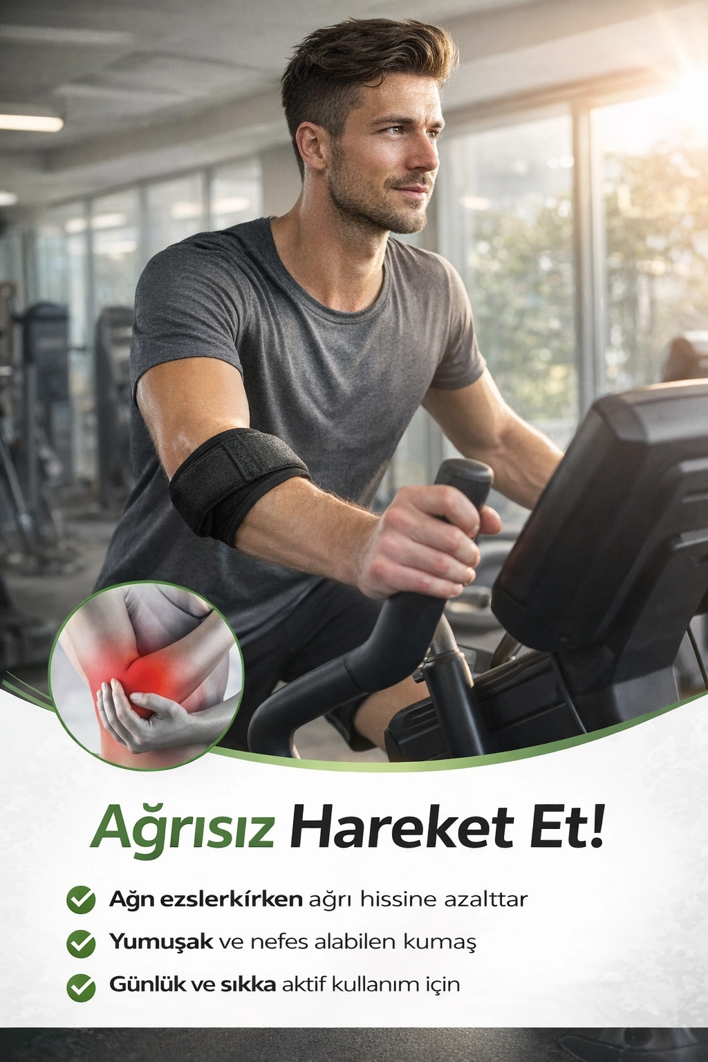 Epikondilit Bandajı – Tenisçi & Golfçü Dirseği İçin Ayarlanabilir Destek