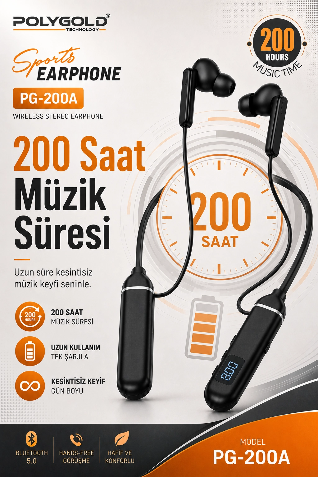 Boyun Askılı Kablosuz Stereo Kulaklık Spor Kullanıma Uygun Mikrofonlu Model