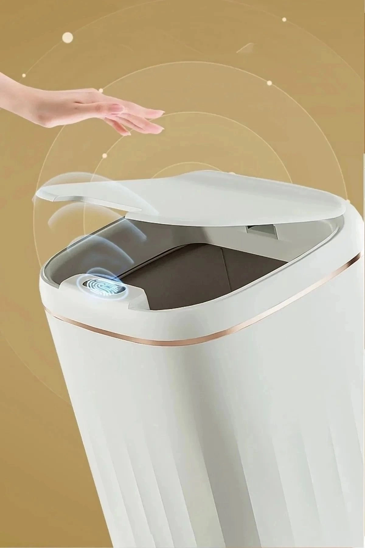 Temassız Sensörlü 20 Litre Çöp Kovası UV Işıklı Koku Geçirmez Mutfak Banyo Kullanımı