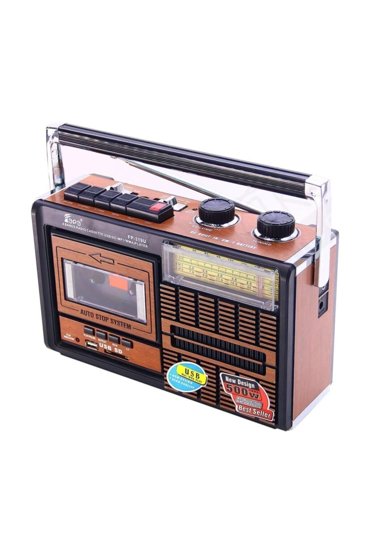 Beyaz USB FM radyo kaset çalar, 2 yıl garantili nostaljik müzik çalar cihaz - Elektronik