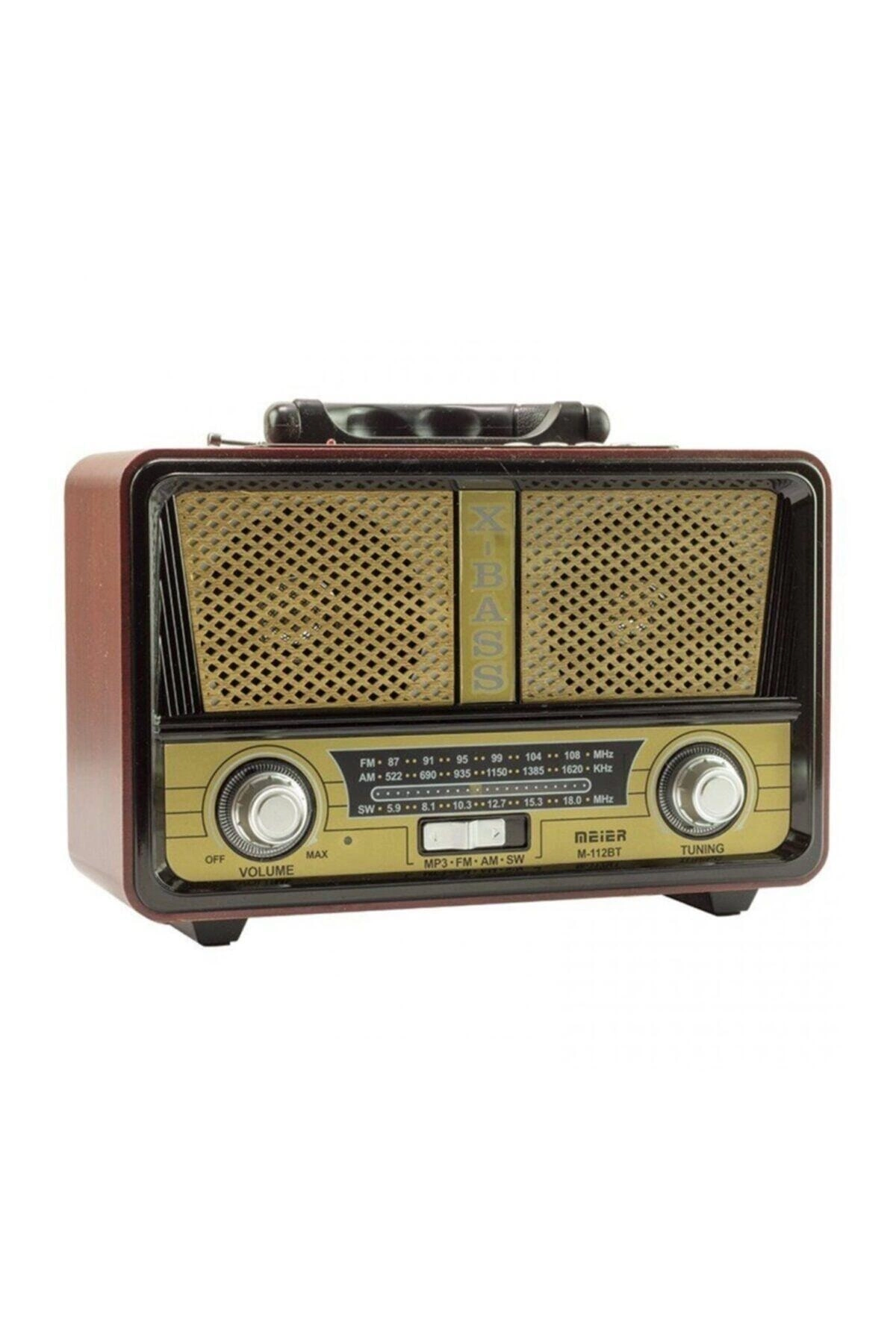 Bluetooth özellikli şarjlı nostaljik radyo USB SD MP3 destekli çok renkli 2 yıl garantili