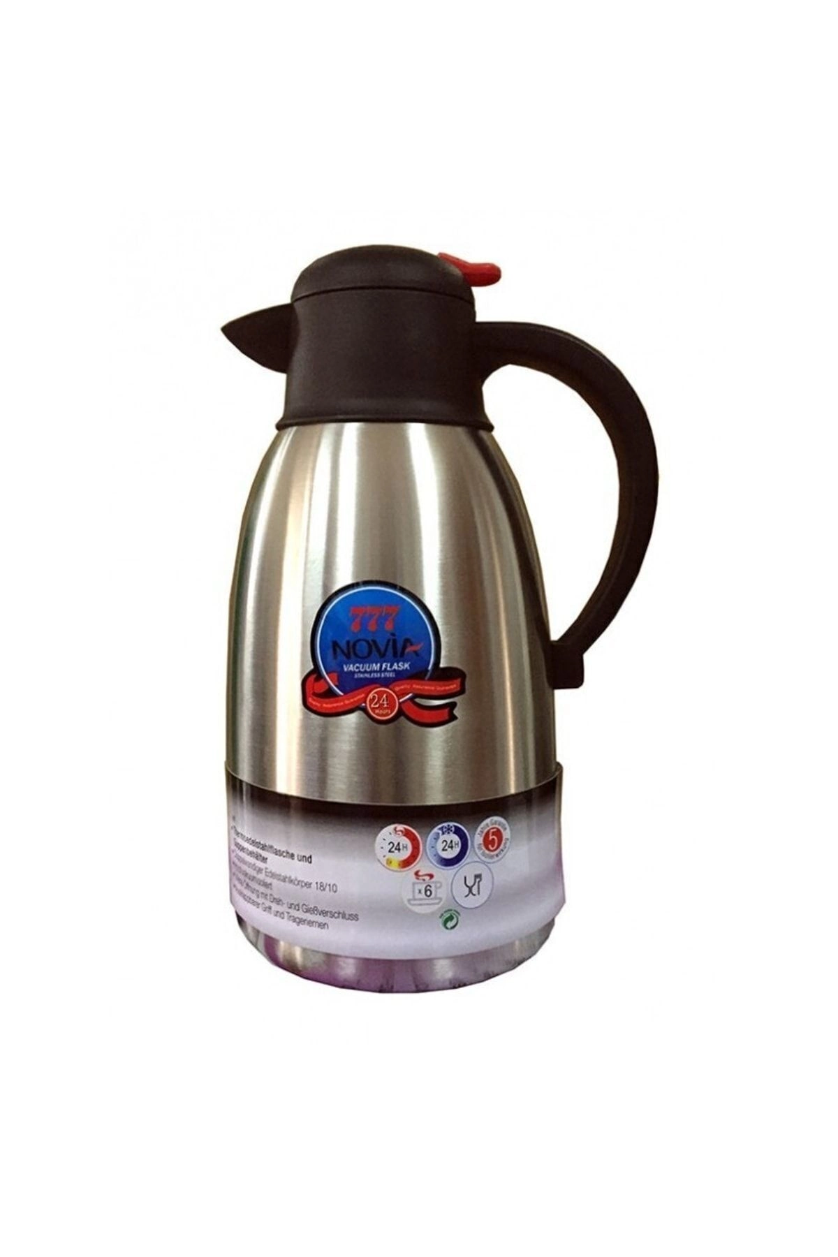 Çelik termos 3 litre gümüş renk 24 saat yalıtım süresi ile içecek saklama - Spor & Outdoor