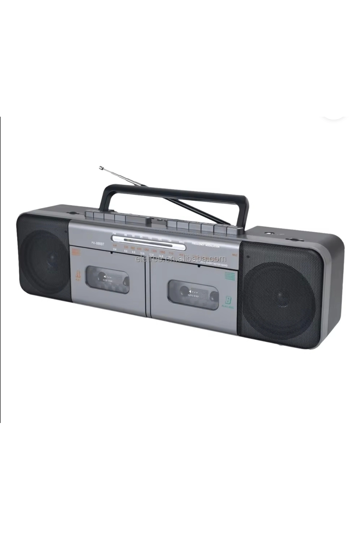 Bluetooth özellikli ekru renkli şarjlı müzik seti FM radyo USB MP3 çalar kaset çalar