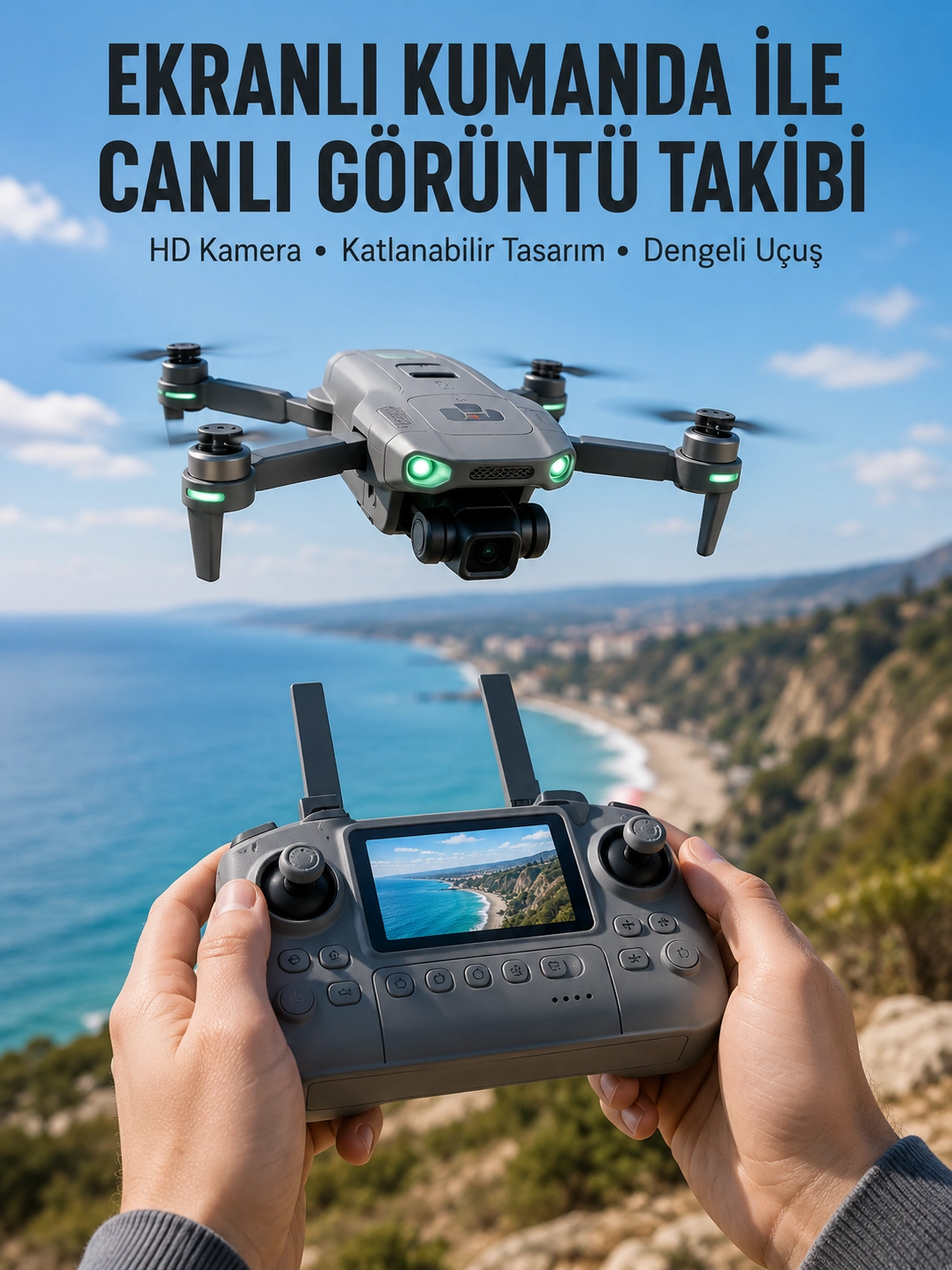 Akıllı Sensörlü Drone Canlı Görüntü Aktarımlı