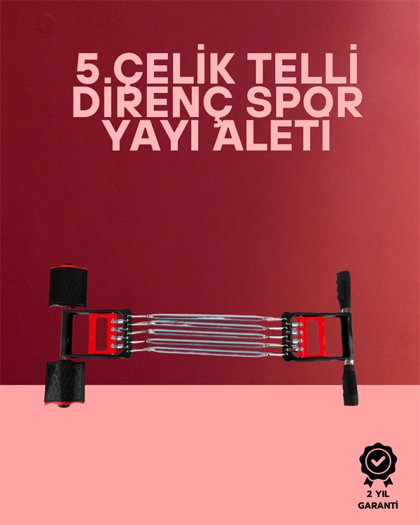 Ayarlanabilir Elastik Yaylı Ergonomik Tasarımlı Kas Güçlendirme Seti