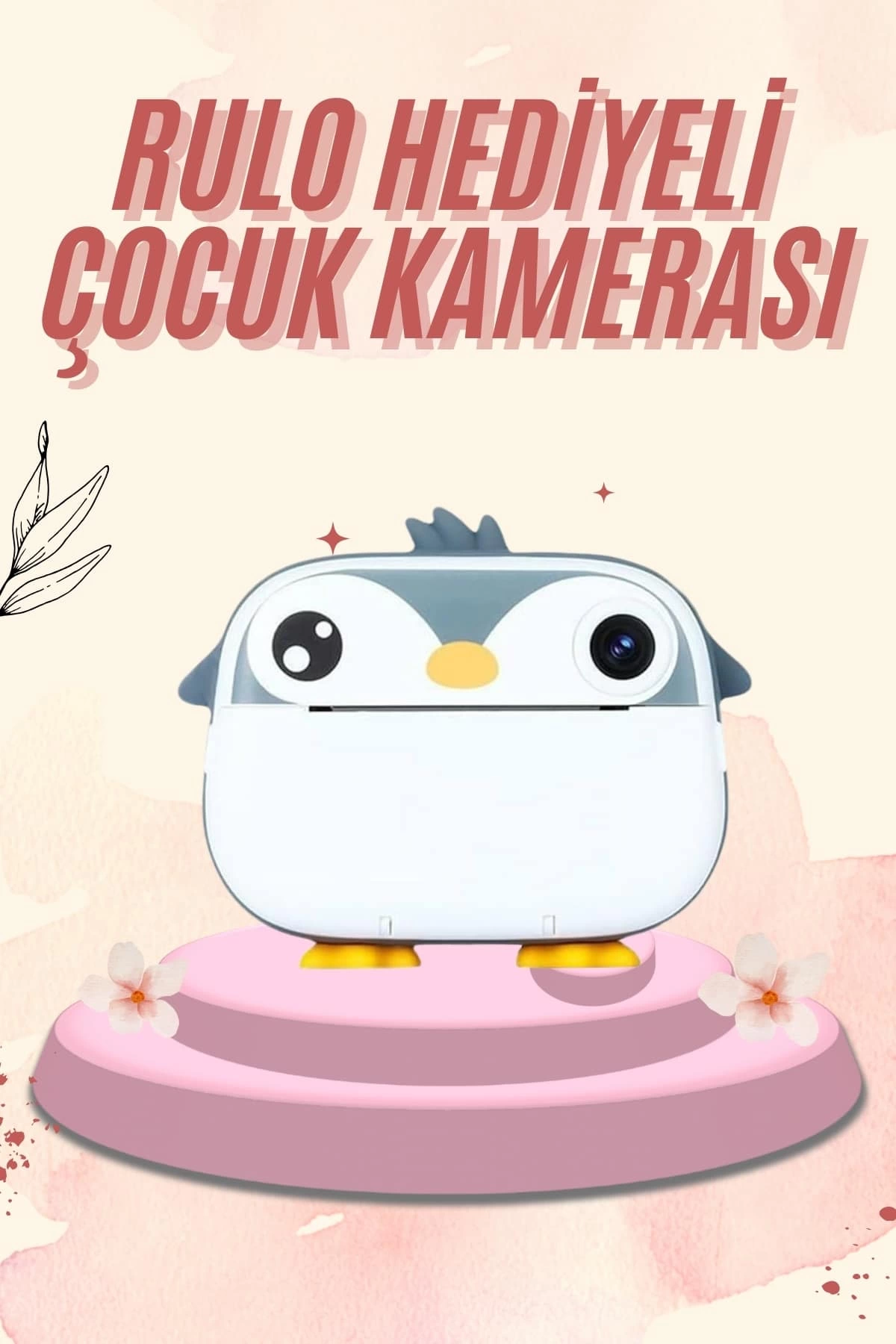 Dijital HD Video Kamera Çocuk Fotoğraf Makinesi Anlık Termal Rulo