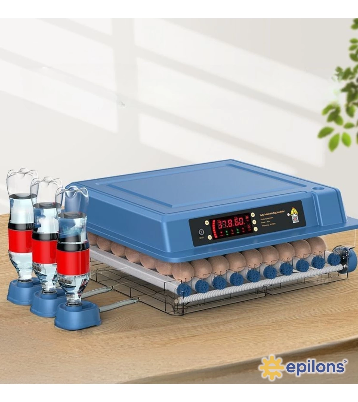 Epo-w64 Tam Otomatik Kuluçka Makinesi 64 Yumurta Kapasiteli Civciv Kaz Ördek Uyumlu + Yedek Motor