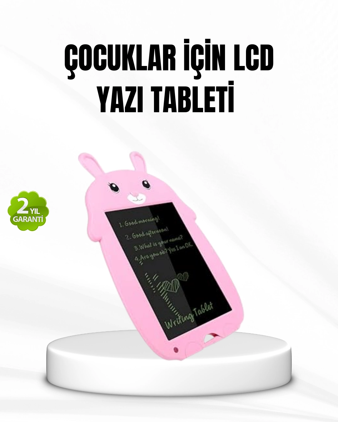 Esnek LCD Çizim Tableti Kağıtsız Yazı Tahtası Tek Tuş Silme Düğme Pilli