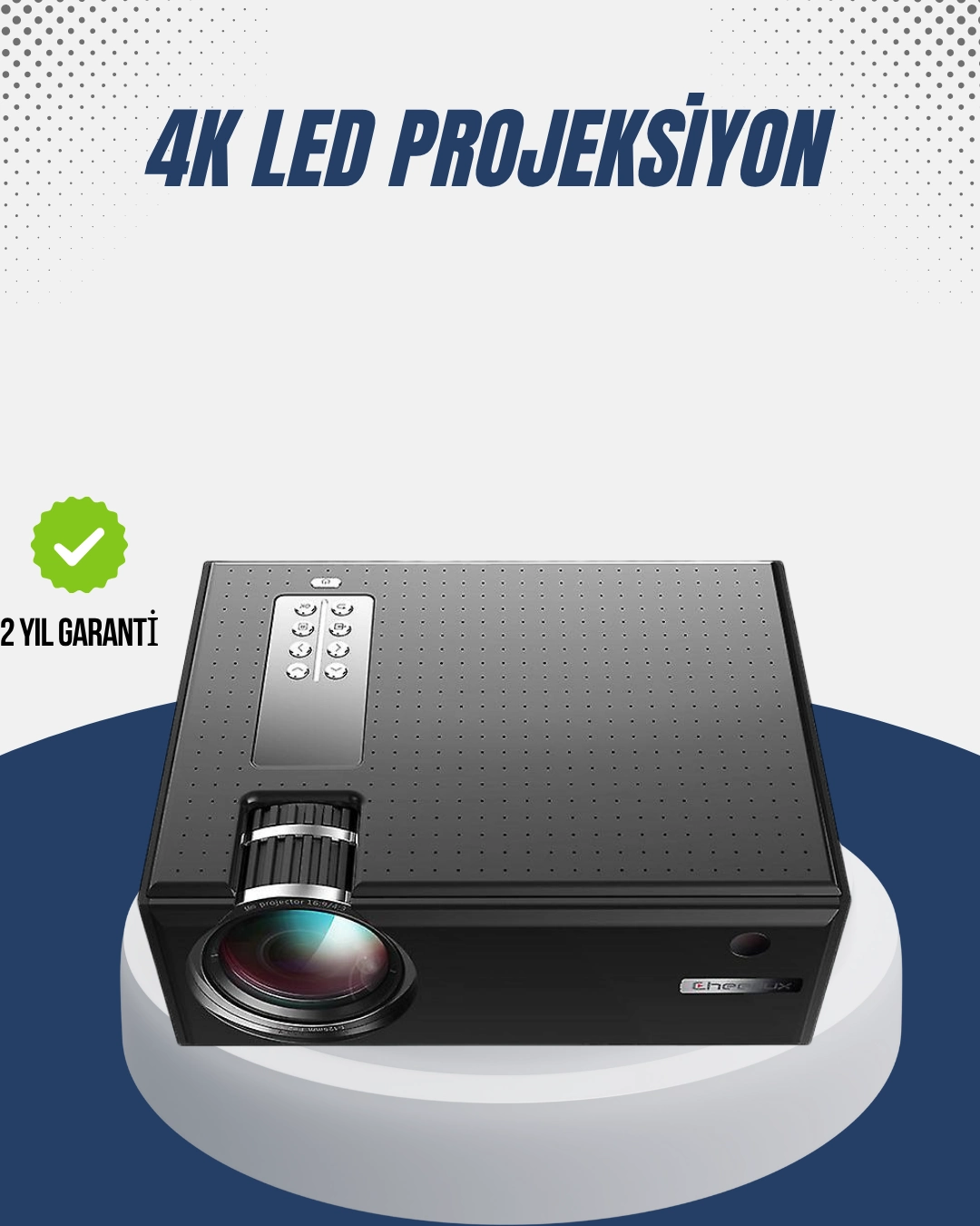 Full HD Projeksiyon – HDMI/USB Girişli, Kumandalı, Eğitim ve Sunum İçin İdeal