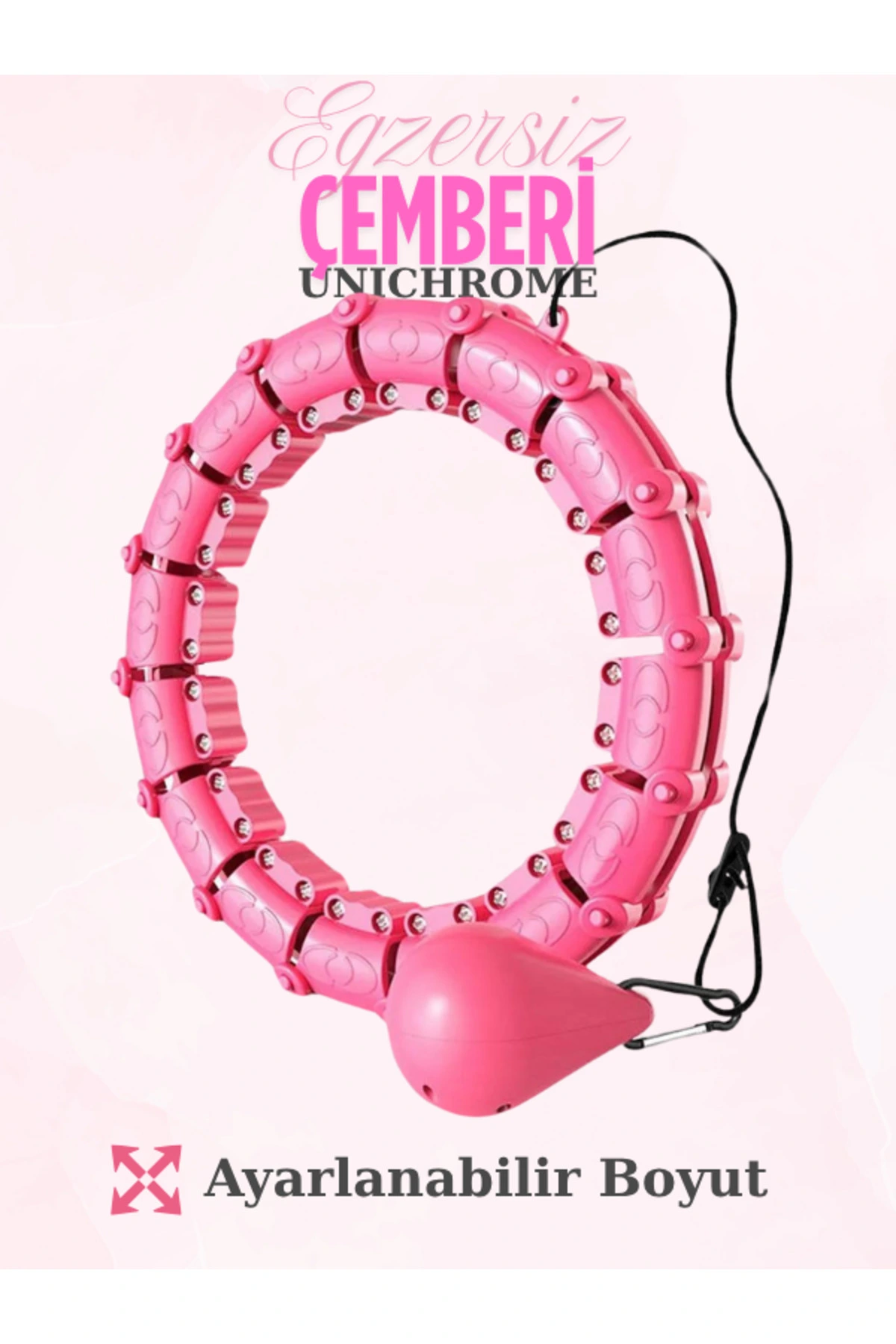 Hulahop Egzersiz Çemberi - Egzersiz Halkası - Ağırlıklı - Bel Bölgesi Ayarlanabilir - Hulahop