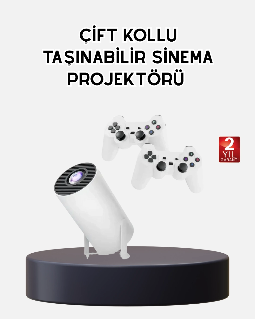 Kablosuz Projeksiyon Cihazı 4K Destekli HDMI USB Oyun Uyumlu