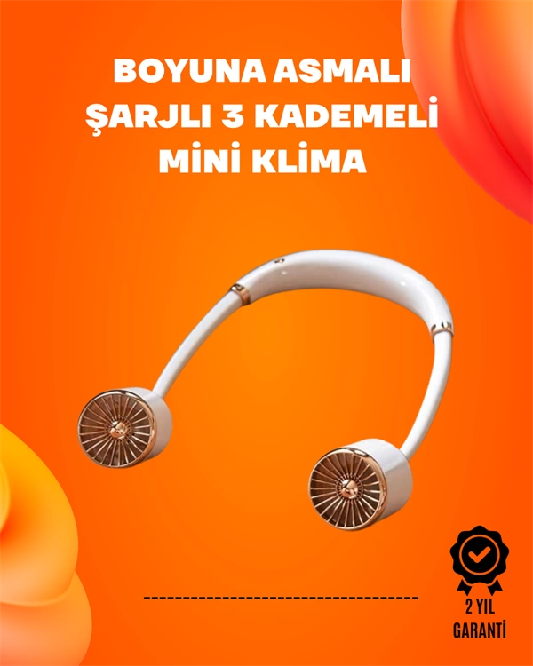 Katlanabilir Asılabilir Fan | USB Şarjlı, 3 Vitesli Sessiz Mini Fan